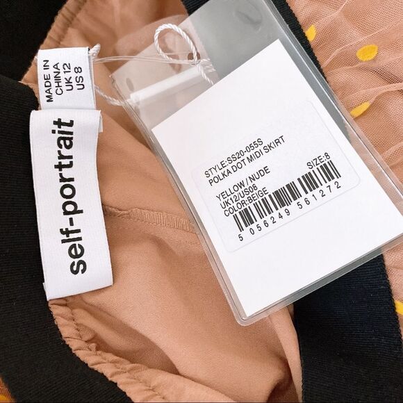 Self-Portrait Polka Dot MIDI Skirt - Picture 10 of 13